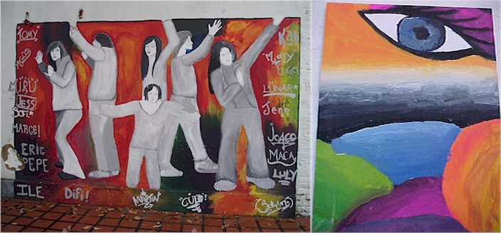 Murales de estudiantes